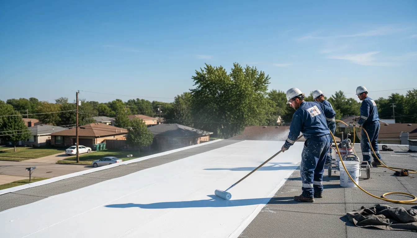 Commercial roof coating in Evanston, IL near me